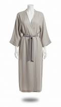 Minimalist Linen Belted Robe Dress